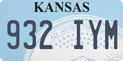 KS license plate 932IYM