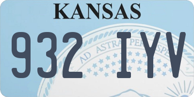 KS license plate 932IYV