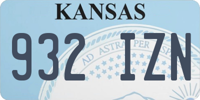 KS license plate 932IZN