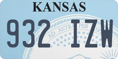 KS license plate 932IZW