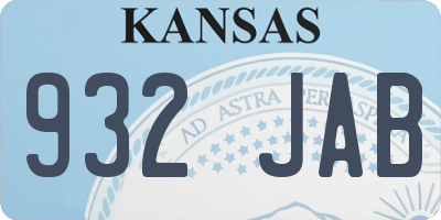 KS license plate 932JAB
