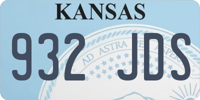 KS license plate 932JDS