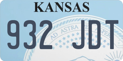 KS license plate 932JDT