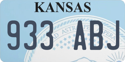 KS license plate 933ABJ