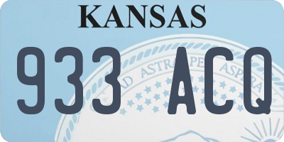 KS license plate 933ACQ