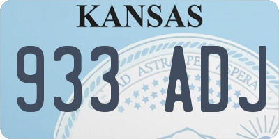 KS license plate 933ADJ