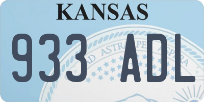 KS license plate 933ADL
