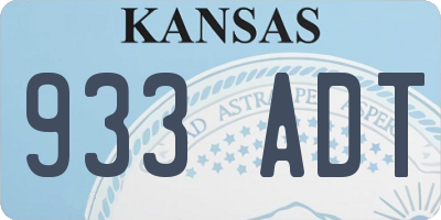 KS license plate 933ADT