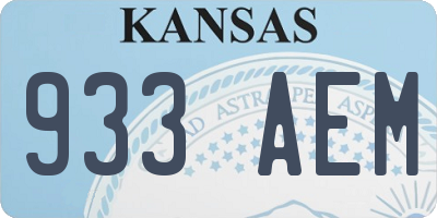 KS license plate 933AEM