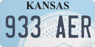 KS license plate 933AER