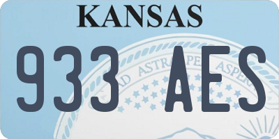 KS license plate 933AES