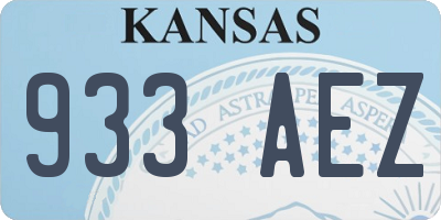 KS license plate 933AEZ