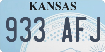 KS license plate 933AFJ