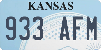 KS license plate 933AFM