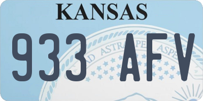 KS license plate 933AFV
