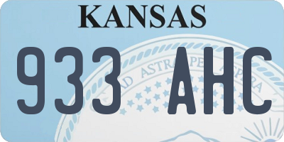 KS license plate 933AHC