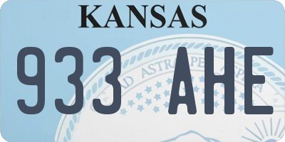 KS license plate 933AHE