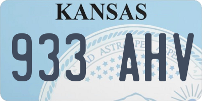 KS license plate 933AHV