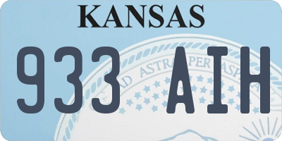 KS license plate 933AIH