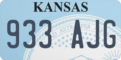 KS license plate 933AJG