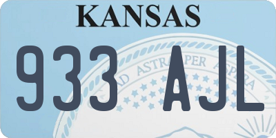 KS license plate 933AJL