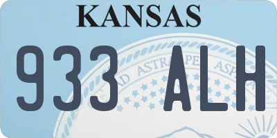 KS license plate 933ALH