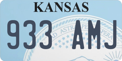KS license plate 933AMJ