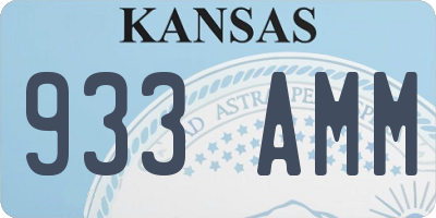 KS license plate 933AMM