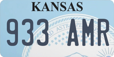 KS license plate 933AMR
