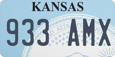 KS license plate 933AMX