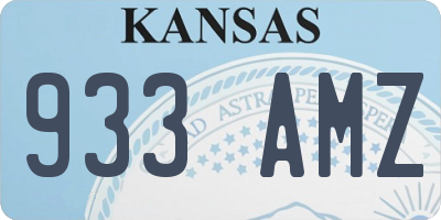 KS license plate 933AMZ