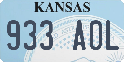 KS license plate 933AOL