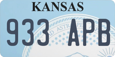 KS license plate 933APB