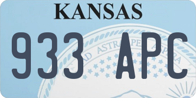 KS license plate 933APC