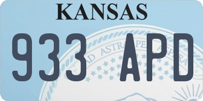 KS license plate 933APD