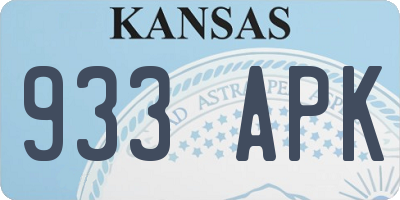 KS license plate 933APK