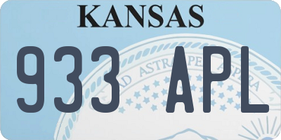 KS license plate 933APL