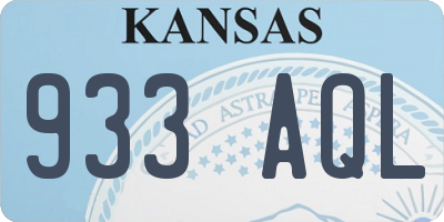 KS license plate 933AQL