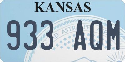 KS license plate 933AQM