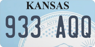 KS license plate 933AQQ
