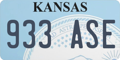KS license plate 933ASE