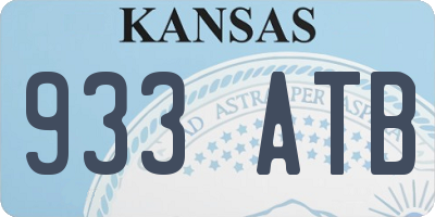 KS license plate 933ATB