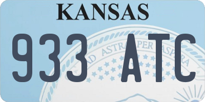 KS license plate 933ATC