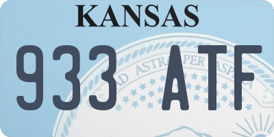 KS license plate 933ATF