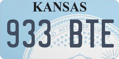 KS license plate 933BTE