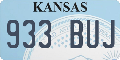 KS license plate 933BUJ