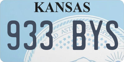 KS license plate 933BYS