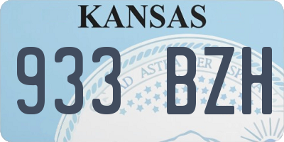 KS license plate 933BZH