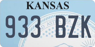 KS license plate 933BZK
