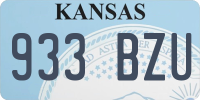 KS license plate 933BZU